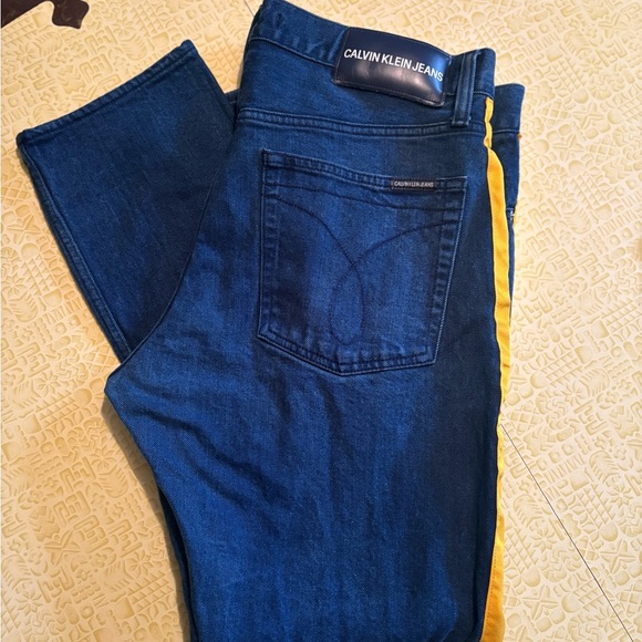 Calvin Klein Jeans - Blue with Yellow Accent - Picture 1 of 9